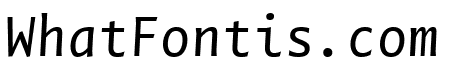 Quadraat Sans Mono Italic