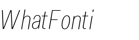 Fakt Condensed Thin Thin Italic