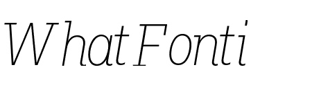 Fakt Slab SemiCondensed Thin Thin Italic