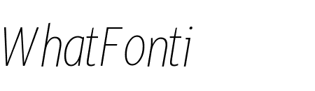 Alto ExtraCondensed Thin Italic