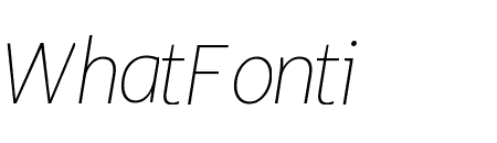 Alto Thin Italic