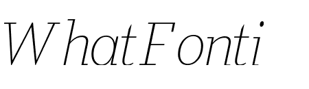 Stan Plus Thin Italic