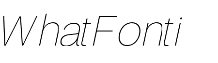 Finis Text Hairline Italic