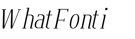 Flatory Serif ExtraLight Condensed Italic