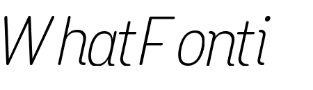Opun Mai ExtraLight SemiCondensed Italic