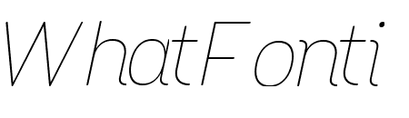 Opun Mai Thin Italic