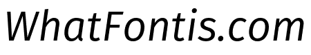 FiraGO Book Italic