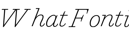 Trianon Text ExtraLight Italic