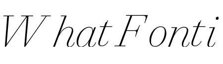 Trianon Display ExtraLight Italic