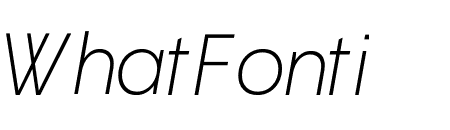 Wigrum ExtraLight Italic
