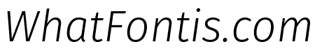 Fira Sans Light Italic