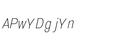Serithai Condensed ExtraLight Italic
