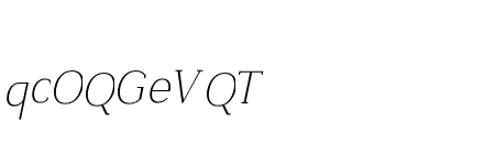 Kulachat Serif ExtraLight Italic