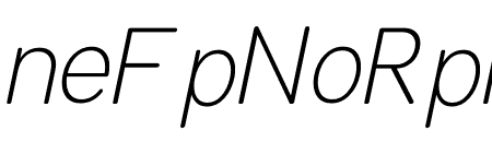 Opun ExtraLight Italic
