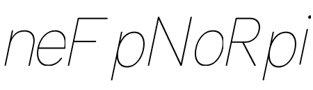 Opun Thin Italic