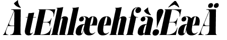 Manison Black Condensed Oblique