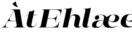 Manison Bold Expanded Italic
