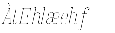 Manison Thin Condensed Italic