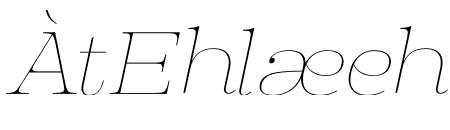 Manison Thin Expanded Italic