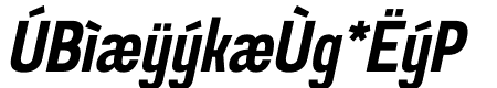 Prachason Bold Condensed Italic