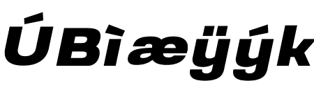 Prachason Extra Bold Expanded Italic