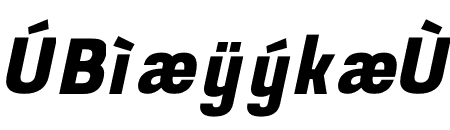 Prachason Extra Bold Semi Condensed Italic