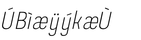 Prachason Extra Light Condensed Italic