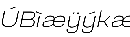 Prachason Extra Light Expanded Italic