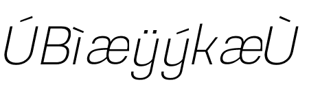 Prachason Extra Light Italic
