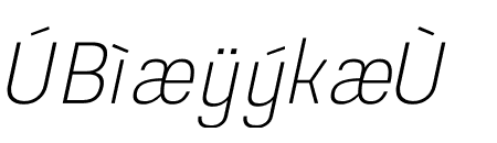 Prachason Extra Light Semi Condensed Italic