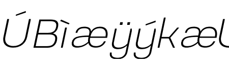Prachason Extra Light Semi Expanded Italic