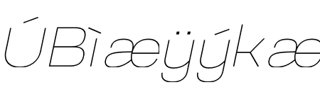 Prachason Thin Expanded Italic