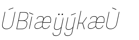 Prachason Thin Semi Condensed Italic