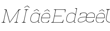 Prachamati Thin Semi Expanded Italic