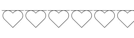 Bunting Font - Hearts Outline Regular