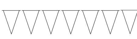 Bunting Font - Triangles Outline Regular