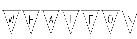 Bunting Font - Triangles Regular