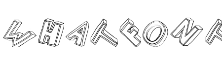 3D sketch font Italic