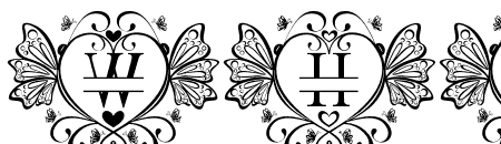 SplitHeartButterflyMonogram