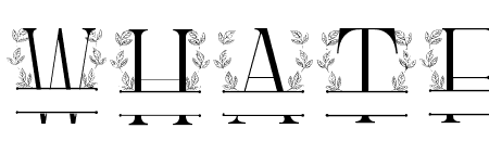 Leaves Wreath Monogram Line